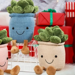New Design Creative Succulent Stuffed Dolls Pillow Toy Decoration Plush Flower Plants Potted Plush Dolls for Children Party Gift