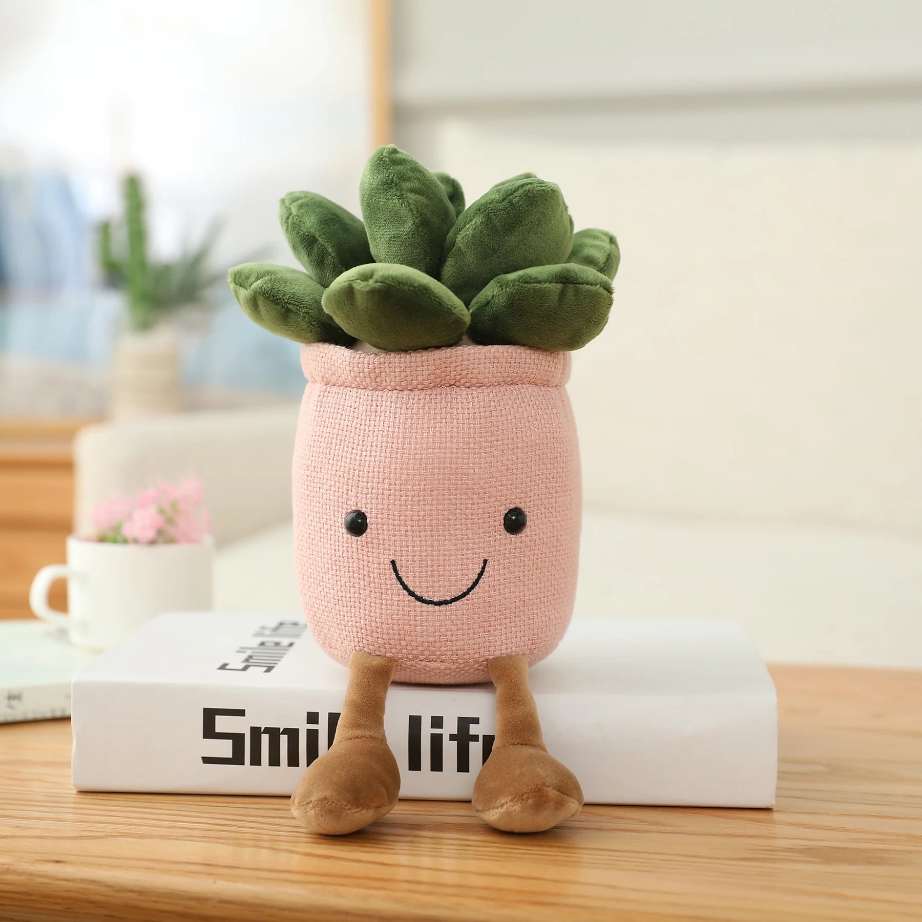 New Design Creative Succulent Stuffed Dolls Pillow Toy Decoration Plush Flower Plants Potted Plush Dolls for Children Party Gift