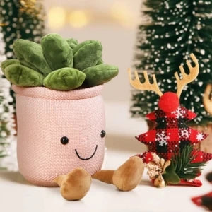 New Design Creative Succulent Stuffed Dolls Pillow Toy Decoration Plush Flower Plants Potted Plush Dolls for Children Party Gift