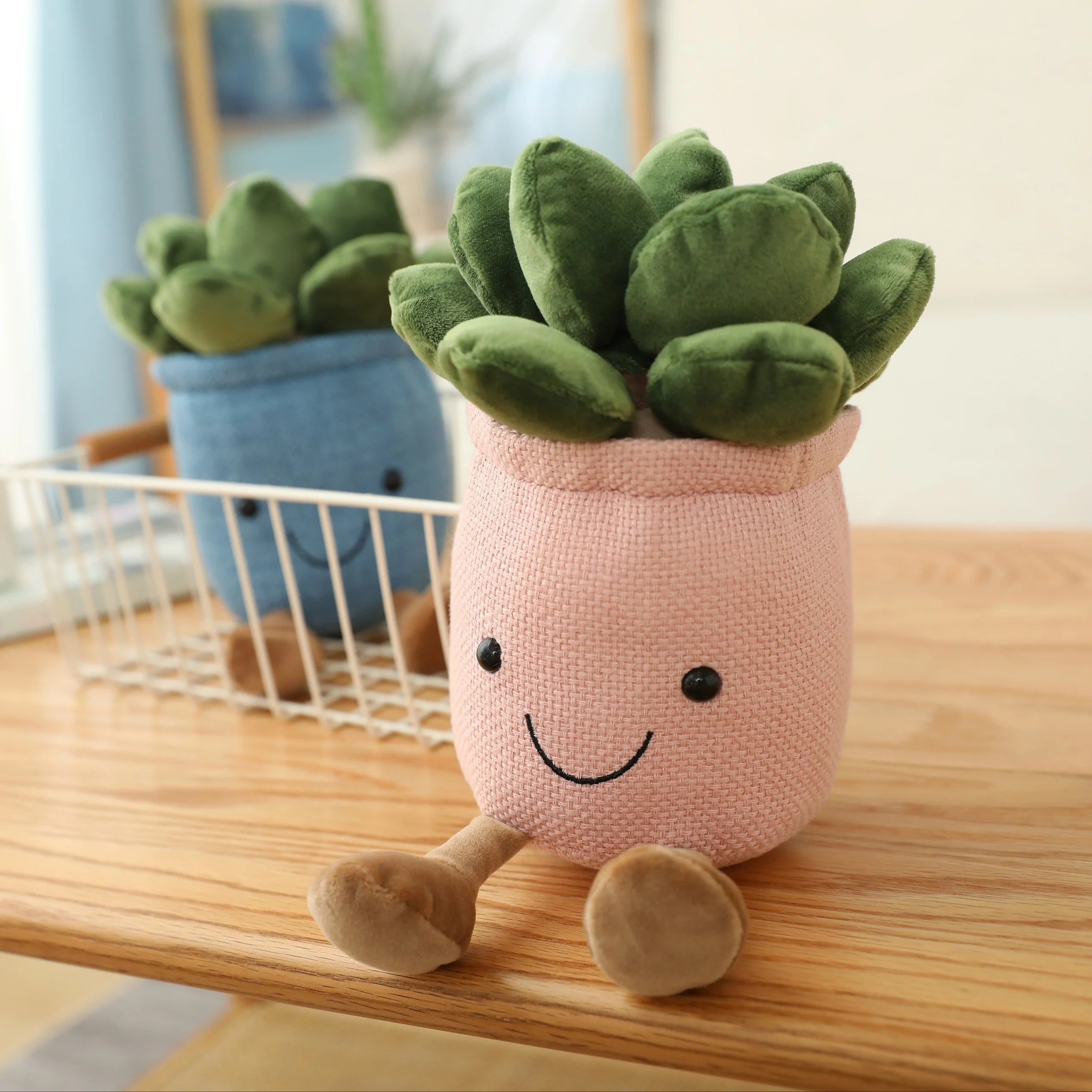 New Design Creative Succulent Stuffed Dolls Pillow Toy Decoration Plush Flower Plants Potted Plush Dolls for Children Party Gift