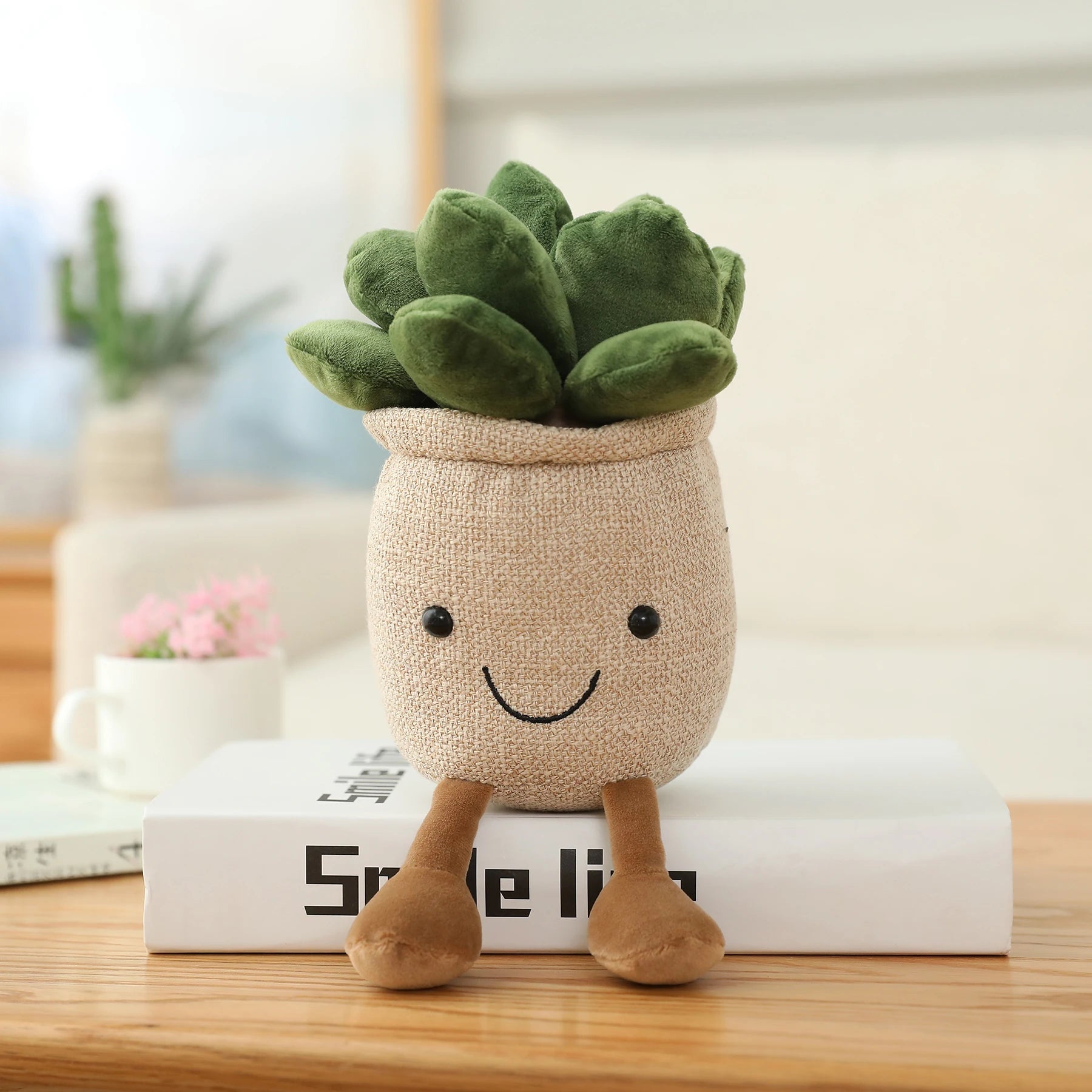 New Design Creative Succulent Stuffed Dolls Pillow Toy Decoration Plush Flower Plants Potted Plush Dolls for Children Party Gift