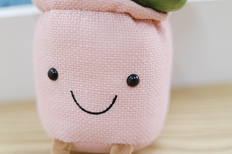 Lifelike Tulip Succulent Plants Plush Stuffed Toys Soft Home Decor Doll Creative Potted Flowers Pillow for Kids Birthday Gift