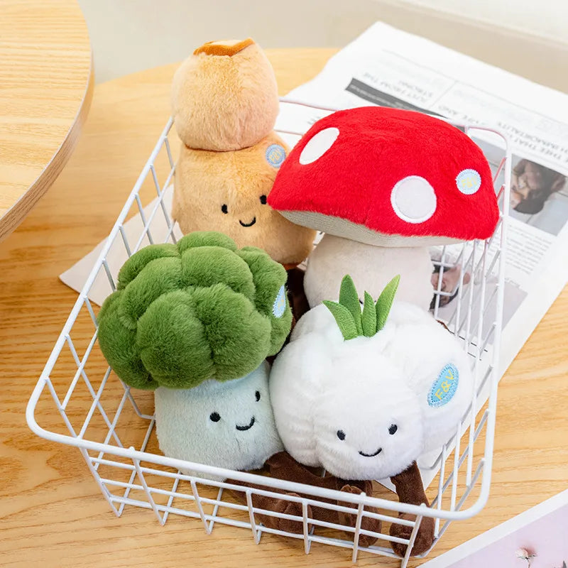 1Pc 20cm Kawaii Vegetables Plush Toy Lovely Mushrooms Carrot Corn Pumpkin Broccoli Stuffed Soft Plant Doll Birthday Decoration