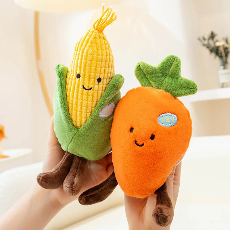 1Pc 20cm Kawaii Vegetables Plush Toy Lovely Mushrooms Carrot Corn Pumpkin Broccoli Stuffed Soft Plant Doll Birthday Decoration