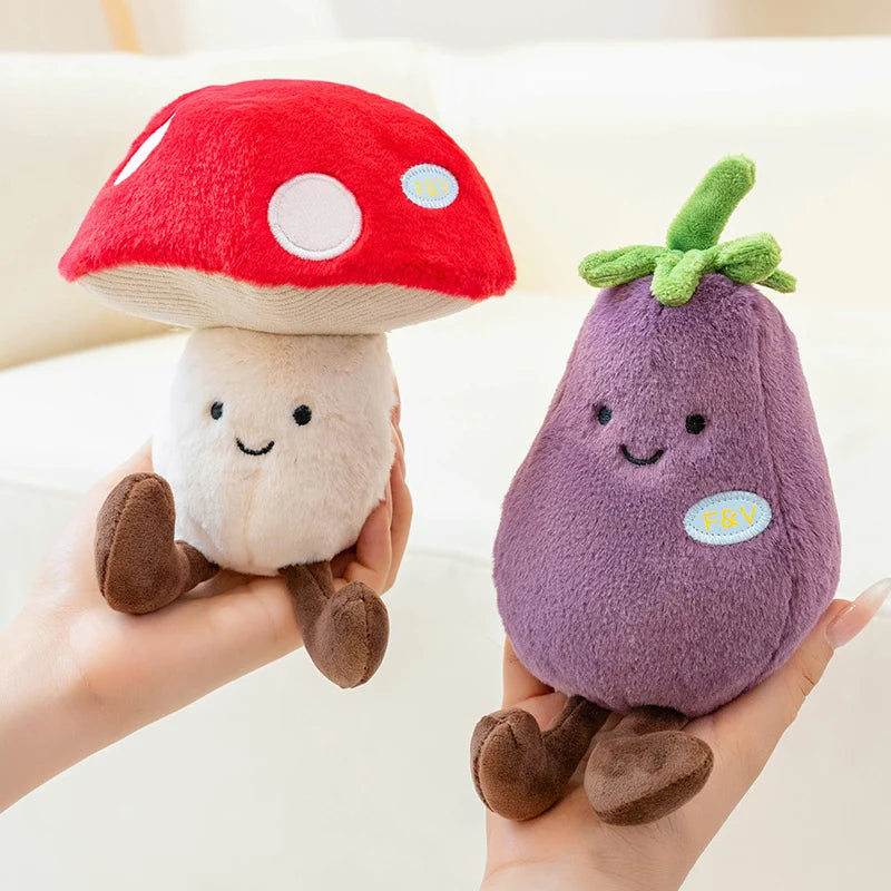 1Pc 20cm Kawaii Vegetables Plush Toy Lovely Mushrooms Carrot Corn Pumpkin Broccoli Stuffed Soft Plant Doll Birthday Decoration