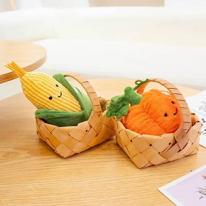 1Pc 20cm Kawaii Vegetables Plush Toy Lovely Mushrooms Carrot Corn Pumpkin Broccoli Stuffed Soft Plant Doll Birthday Decoration